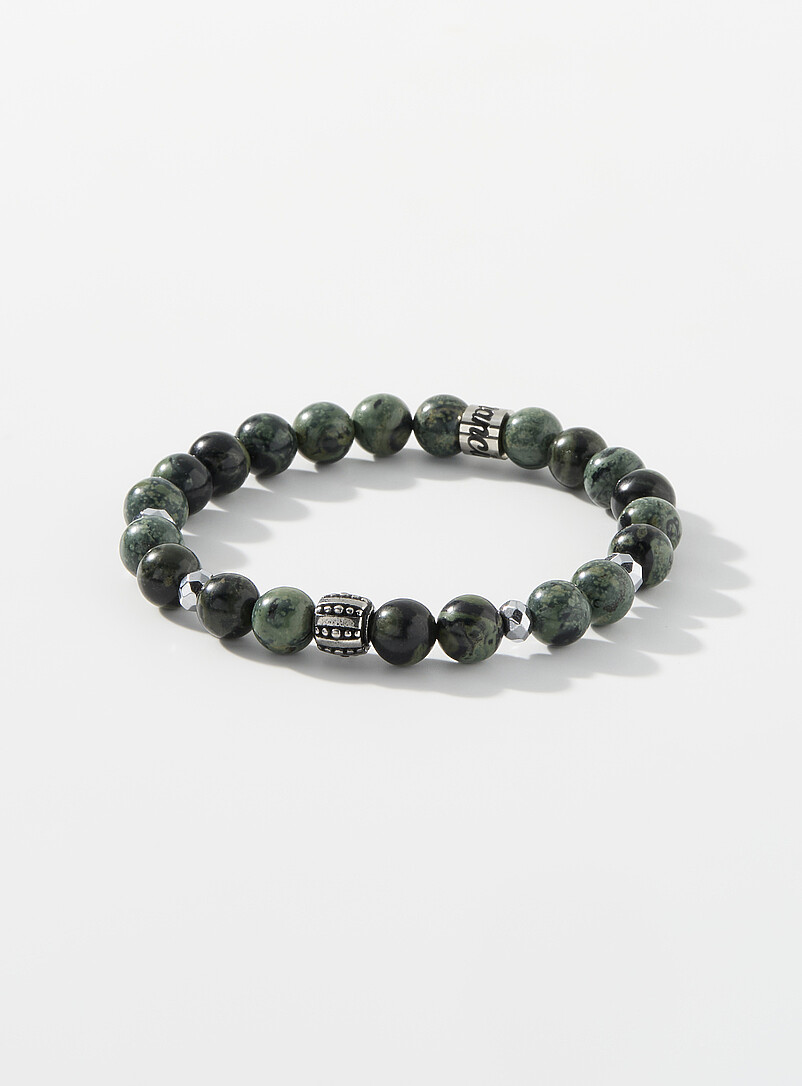Marbled-bead elastic bracelet product image (primary)