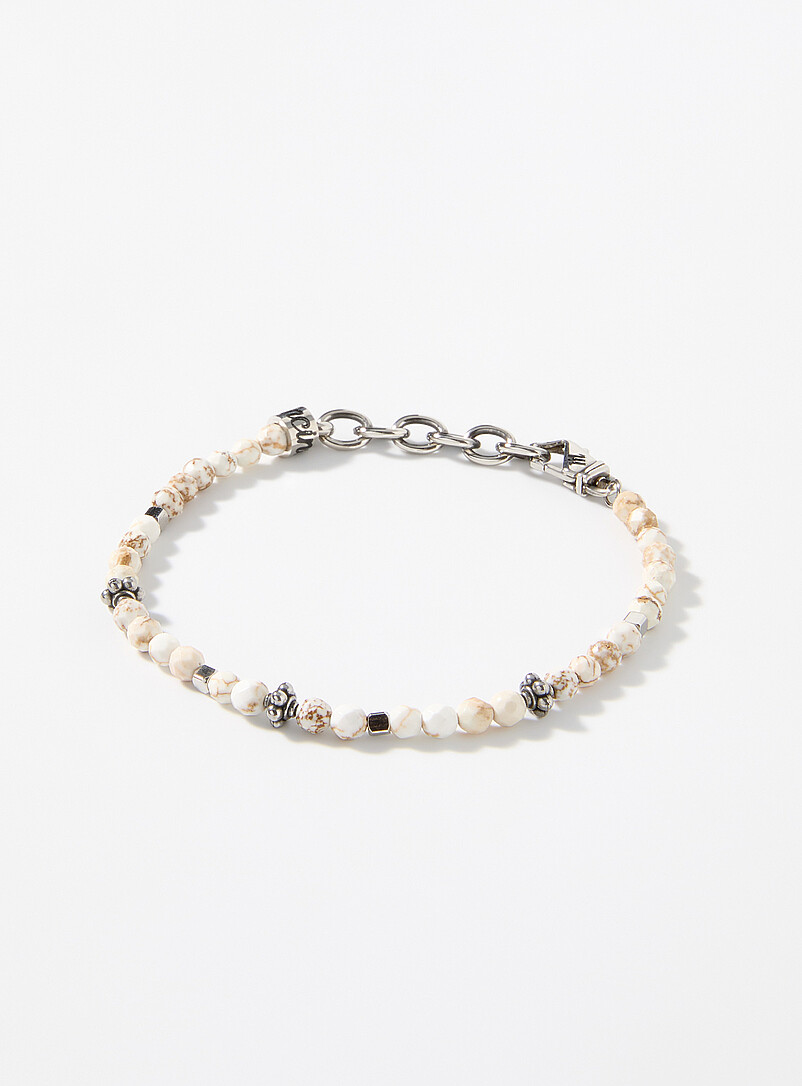Natural stone mini-bead bracelet product image (primary)
