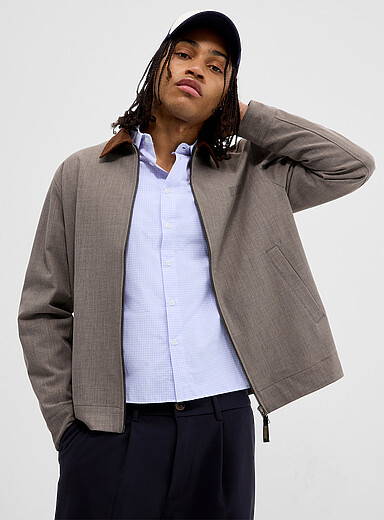 La veste oxford col velours c&ocirc;tel&eacute;