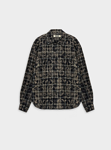 Jong faded-look check shirt
