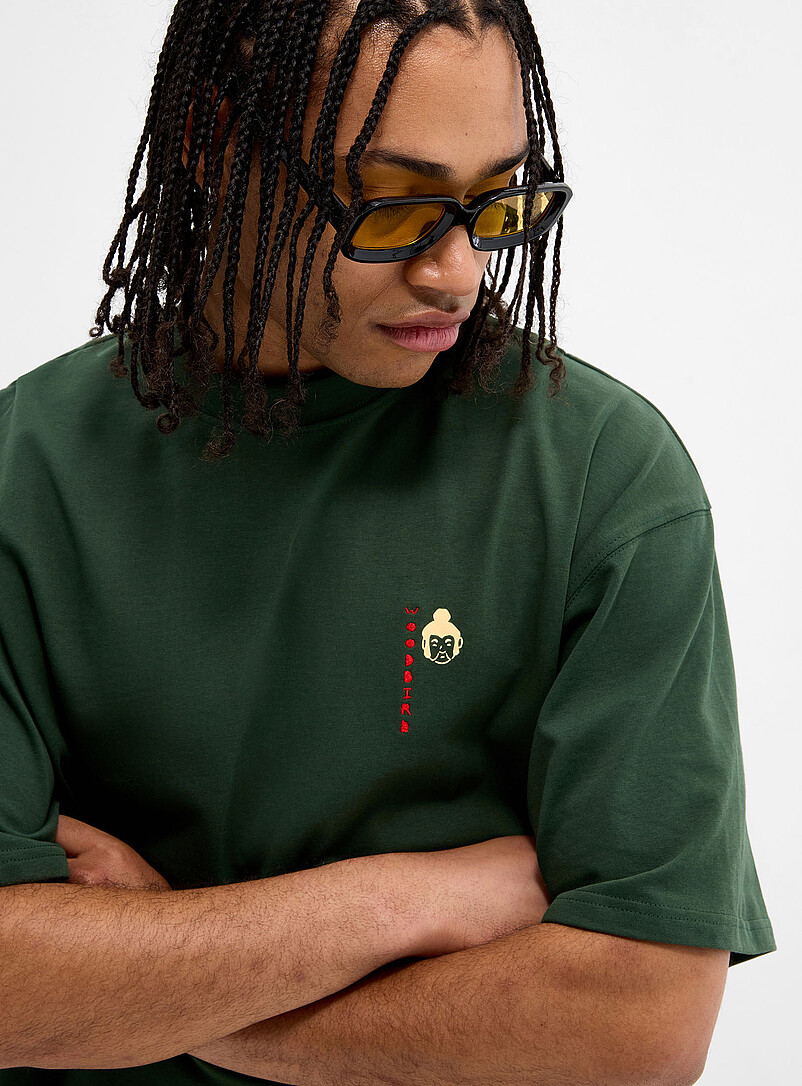 Woodbird: Le t-shirt graphique tournoi de mahjong Vert pour homme