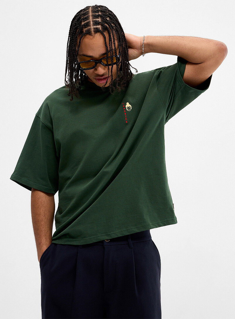Woodbird: Le t-shirt graphique tournoi de mahjong Vert pour homme