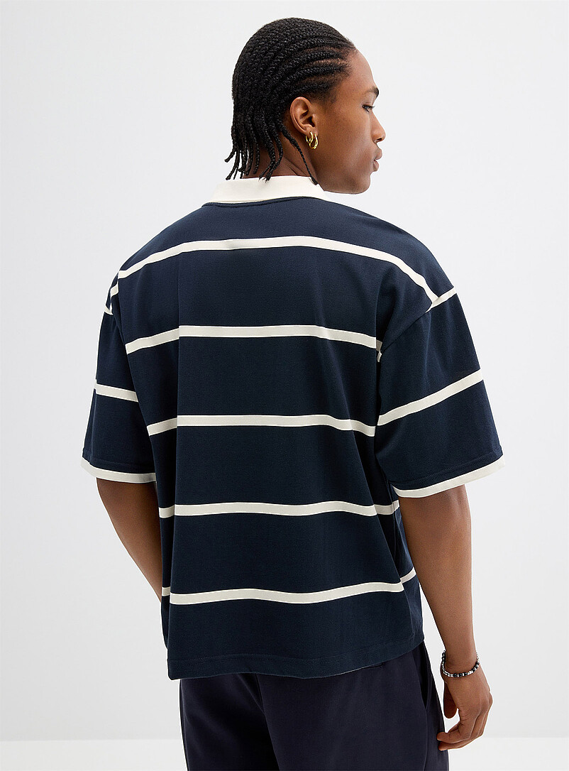 Twin-stripe zip-neck polo product image 2