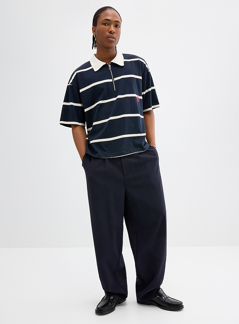 Twin-stripe zip-neck polo product image 3