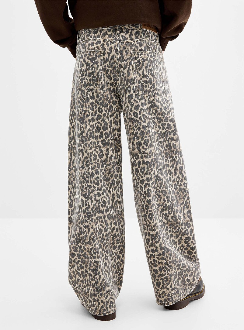 Leopard barrel-leg jean product image 3