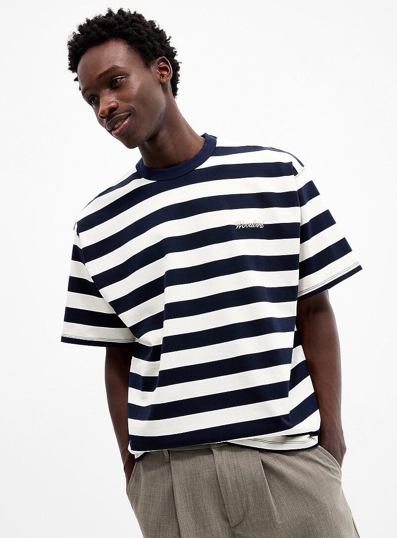 Nautical stripes loose T-shirt product image (primary)
