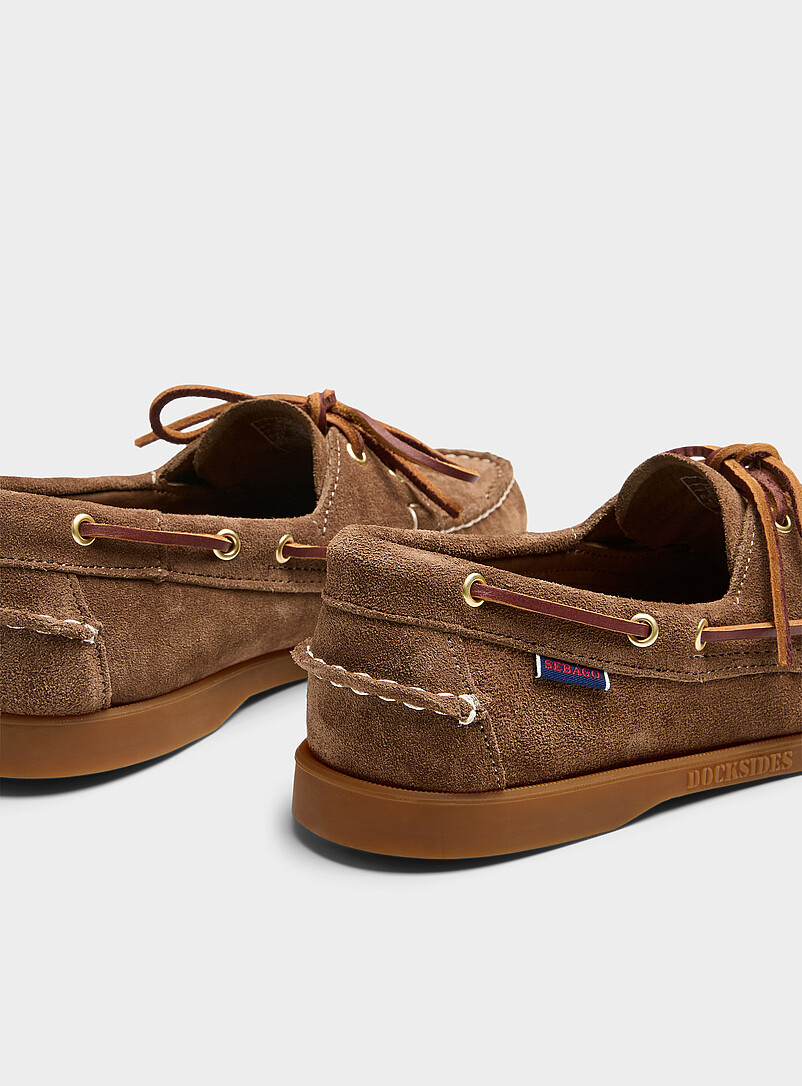 Sebago: La chaussure bateau Portland Artisan Chocolat - Espresso pour homme