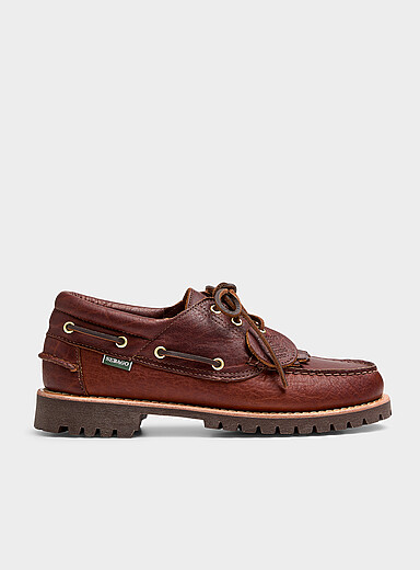 Sebago Chocolate/Espresso Acadia Artisan fringed boat shoes Men for men
