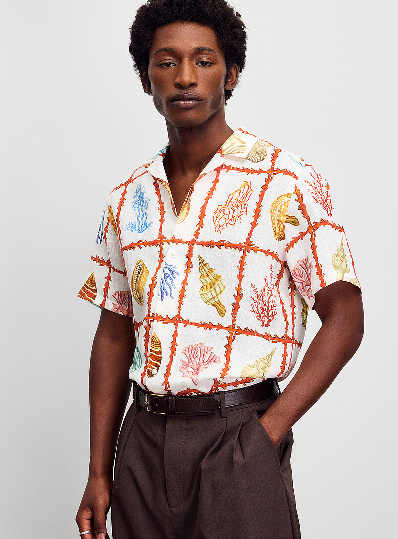 Aronnax Sea Treasures Pure Linen Shirt Regular Fit