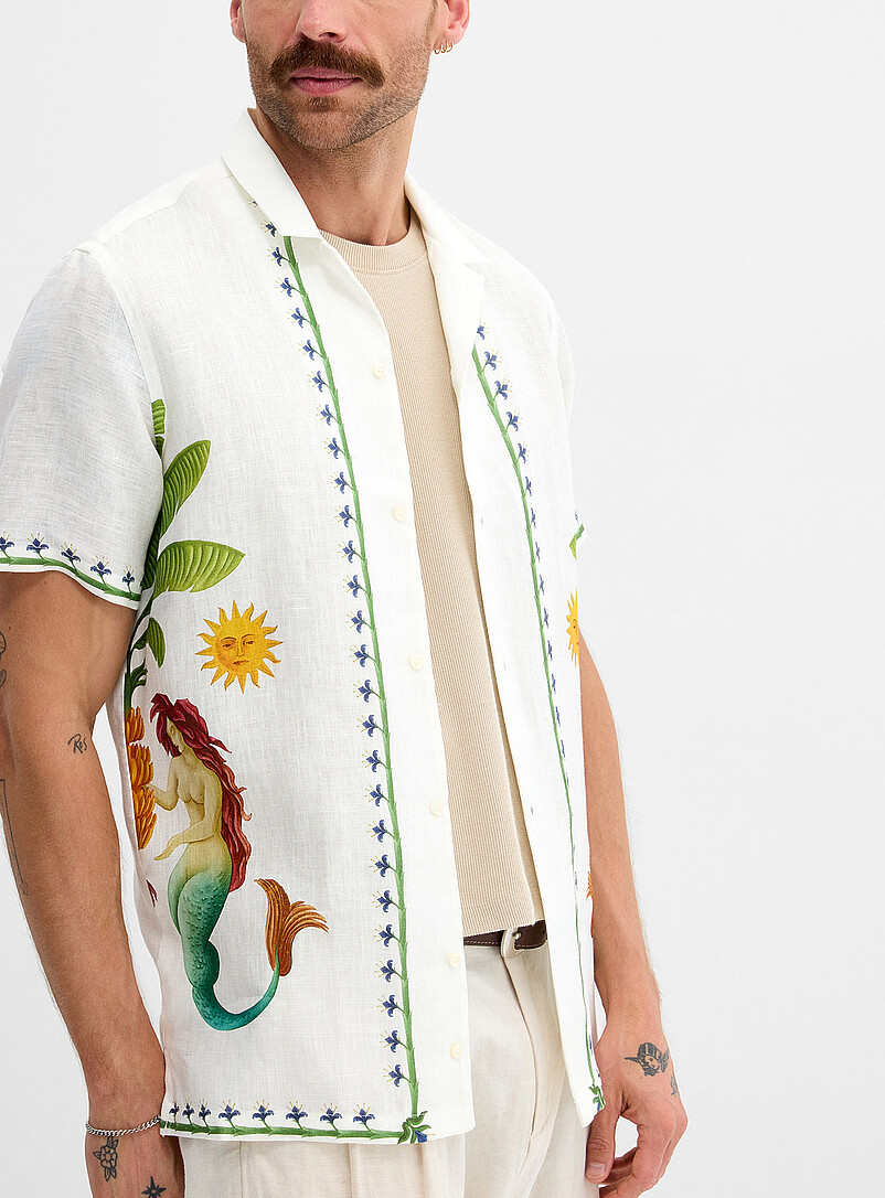 Amanzi mystical mermaid pure linen shirt Regular fit product image 2