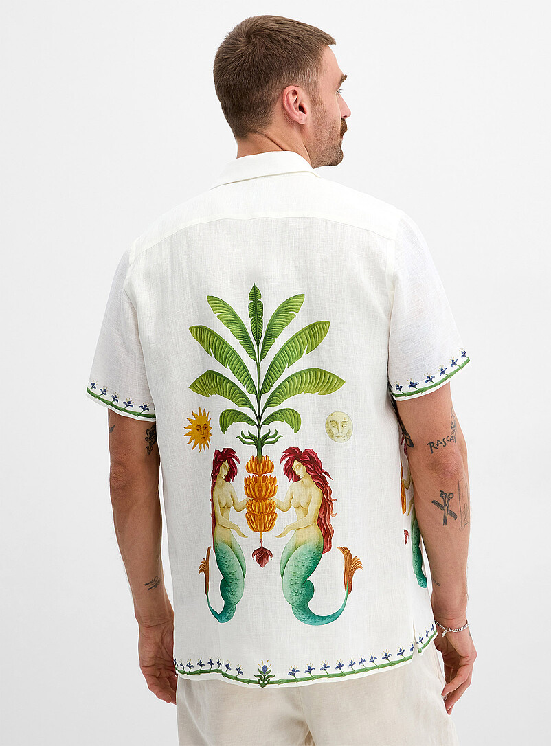 Amanzi mystical mermaid pure linen shirt Regular fit product image 3