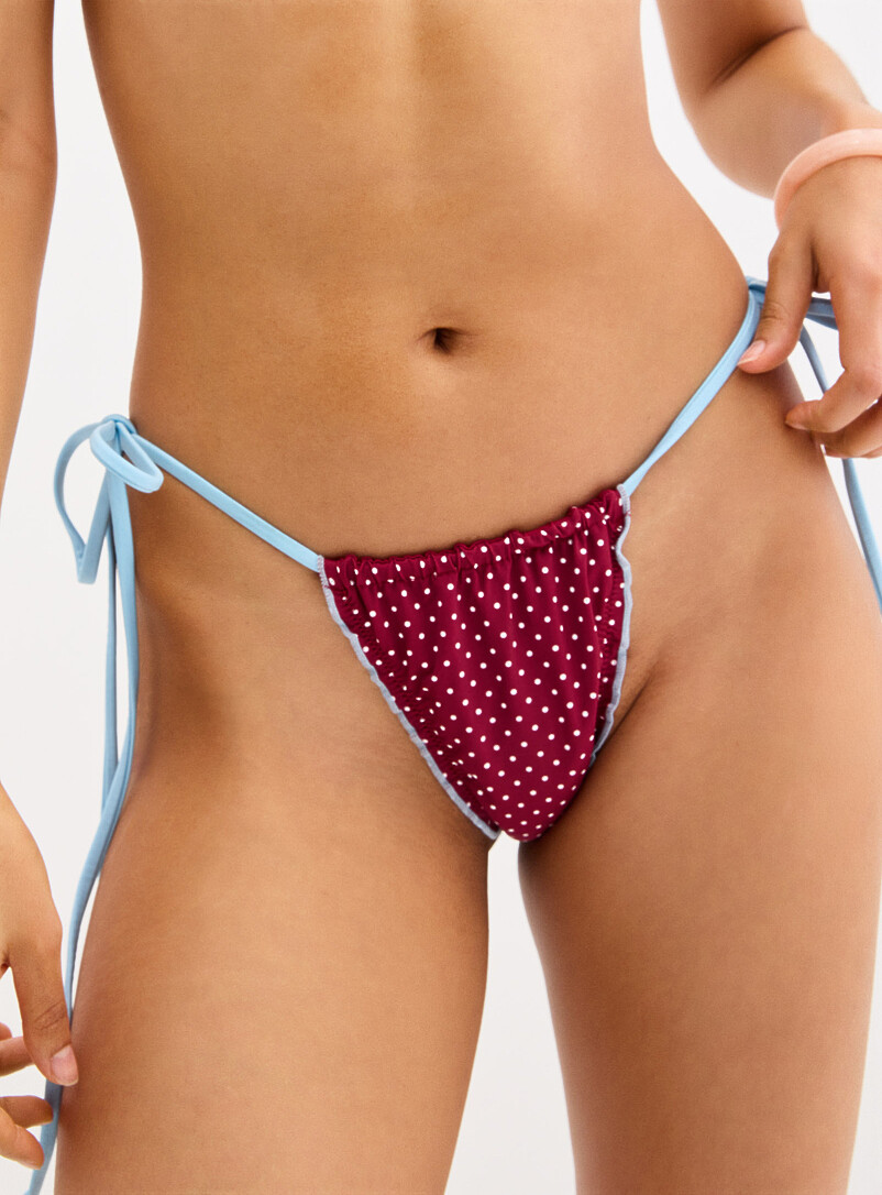 Tidal dot red mini bikini panty product image 2