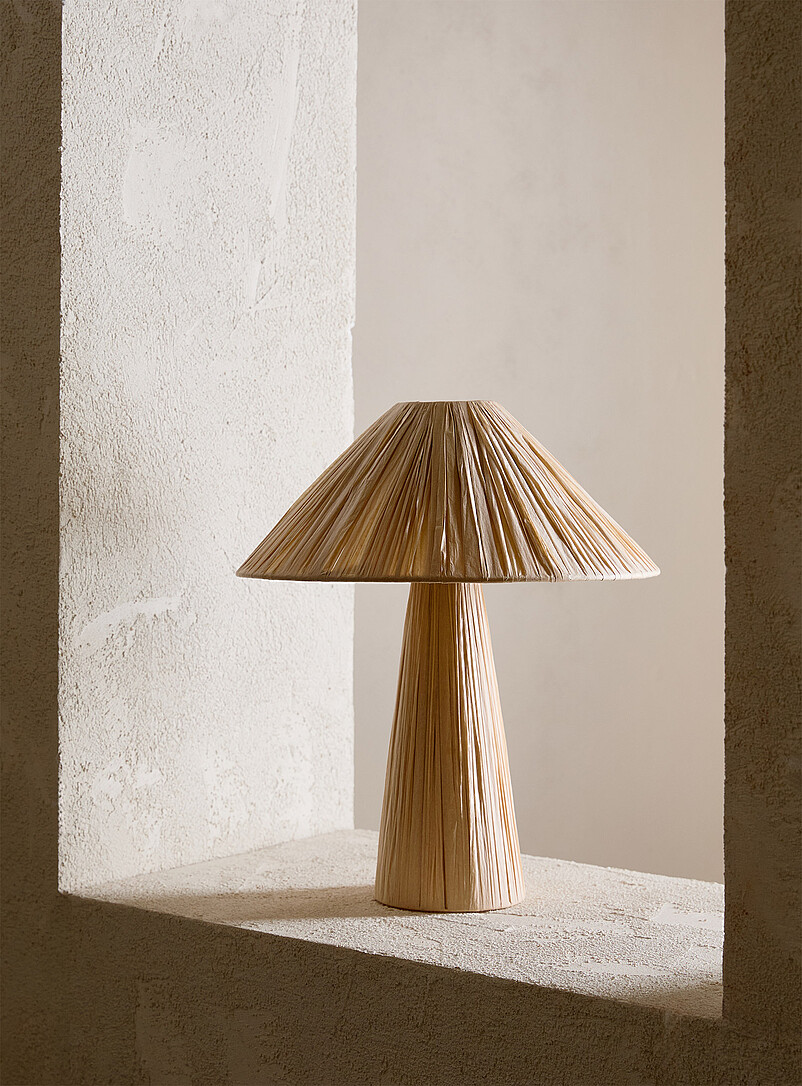 Raffia paper table lamp product image 2