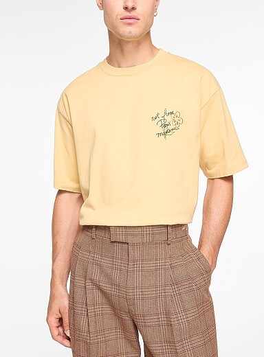 Dr&ocirc;le de Monsieur Sunflower Yellow Not From Paris Madame T-shirt for men