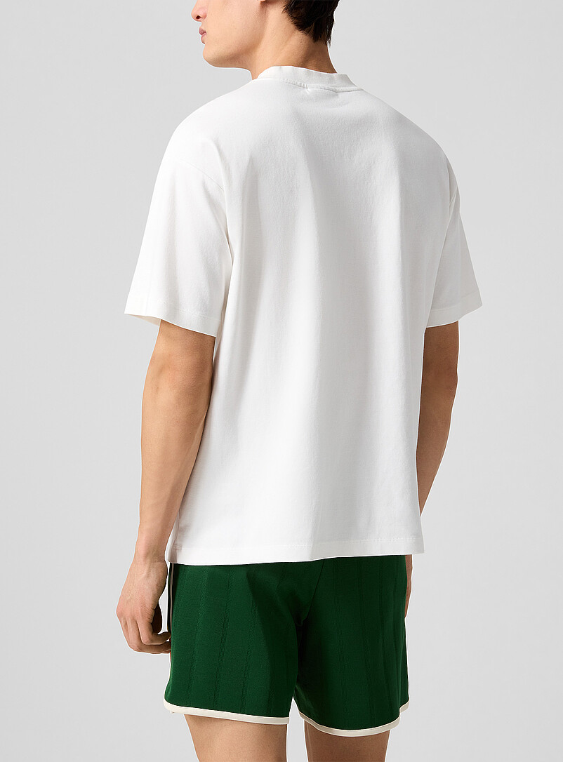 Dr&ocirc;le de Monsieur: Le t-shirt Dr&ocirc;le Caf&eacute; Ivoire - Beige cr&egrave;me pour homme