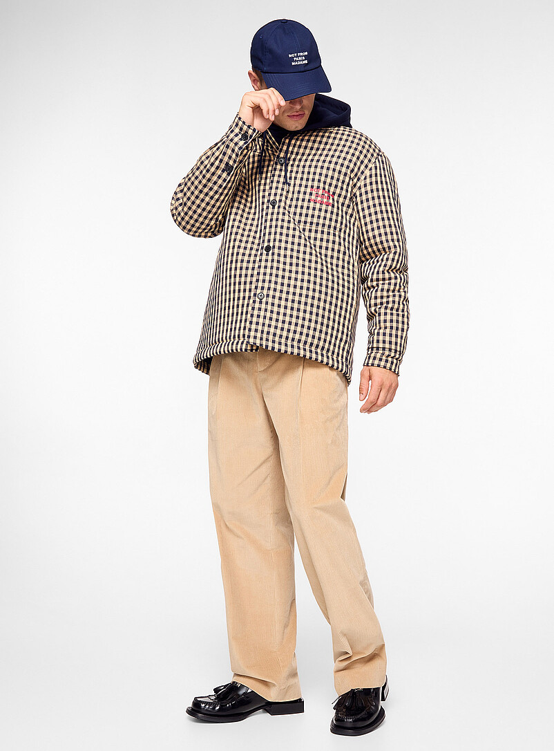 Corduroy pleated pant product image (primary)
