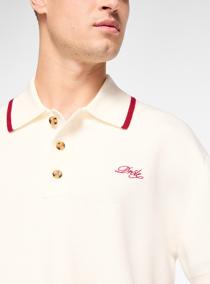 Red embroidered signature polo product image 2