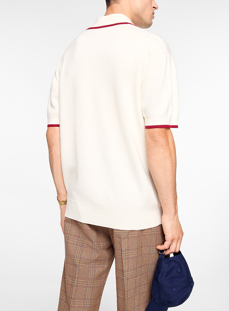 Red embroidered signature polo product image 3