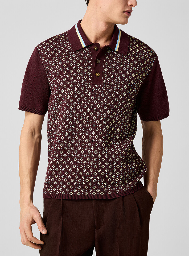 Cravate mosaic jacquard polo shirt product image (primary)
