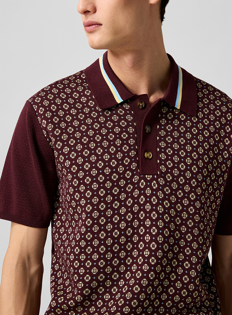 Cravate mosaic jacquard polo shirt product image 2