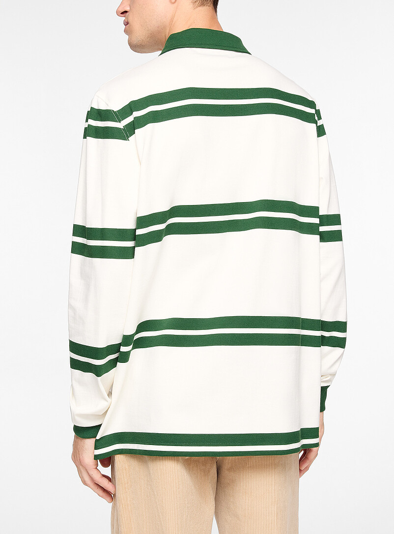Green rugby-stripe polo shirt product image 3