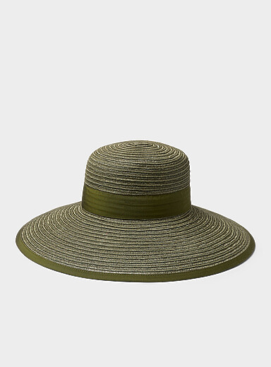 Le chapeau en chanvre &agrave; rayures diaphanes <b>Collection exclusive d'Italie</b>
