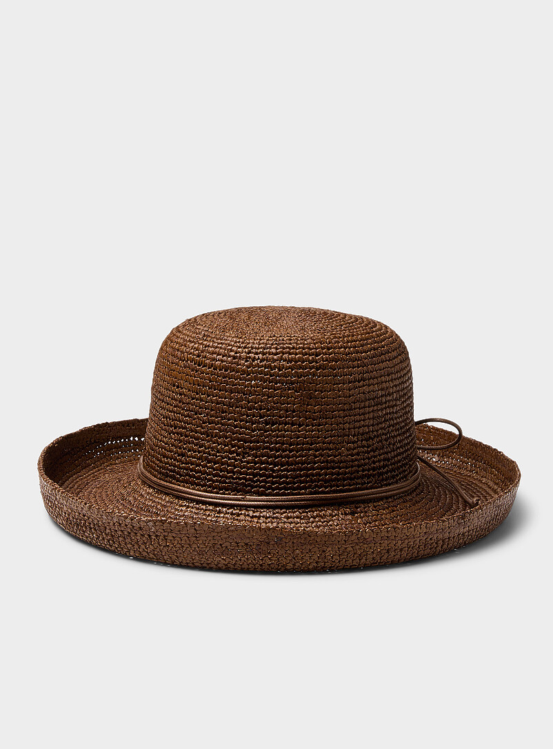 Rolled-hem raffia hat Exclusive collection from Italy product image (primary)