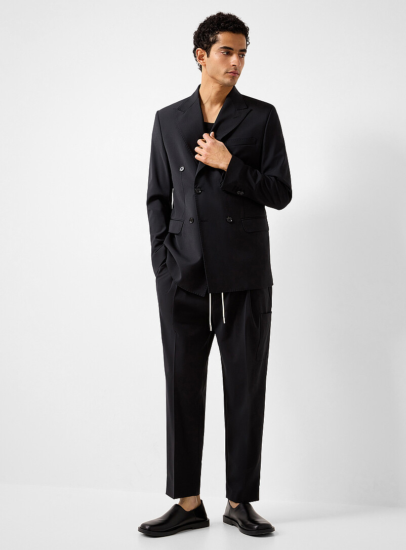 Be Able Black Black double-breasted jacket for men