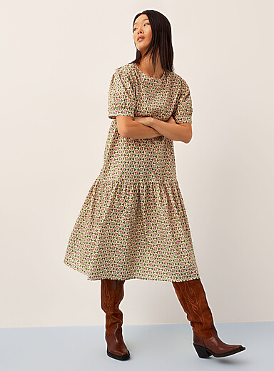 Tiered floral-print midi dress | Icône | Dresses for Women | Cocktail ...
