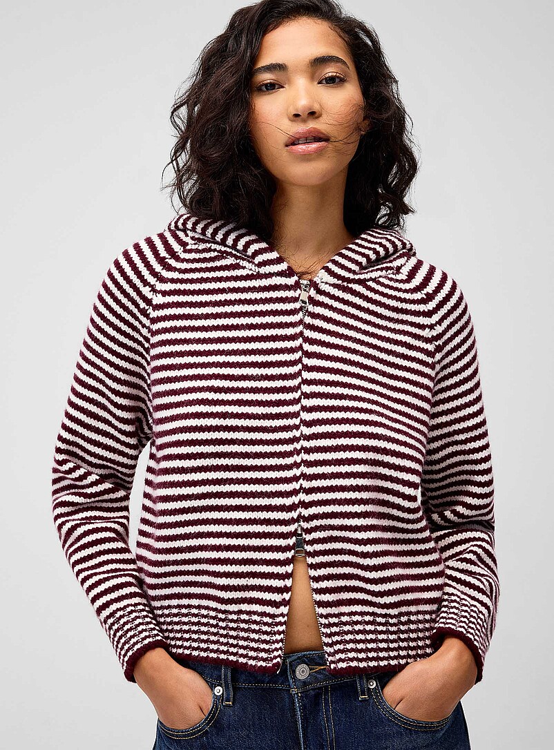Striped zippered hooded cardigan | Twik | Stripes & Patterns | Simons