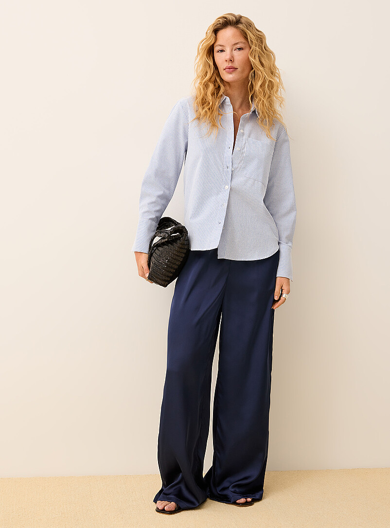 Ic&ocirc;ne Tangerine Lightweight satin wide-leg pant for women
