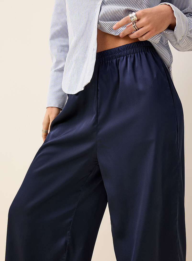 Ic&ocirc;ne: Le pantalon large satin l&eacute;ger Tangerine pour femme