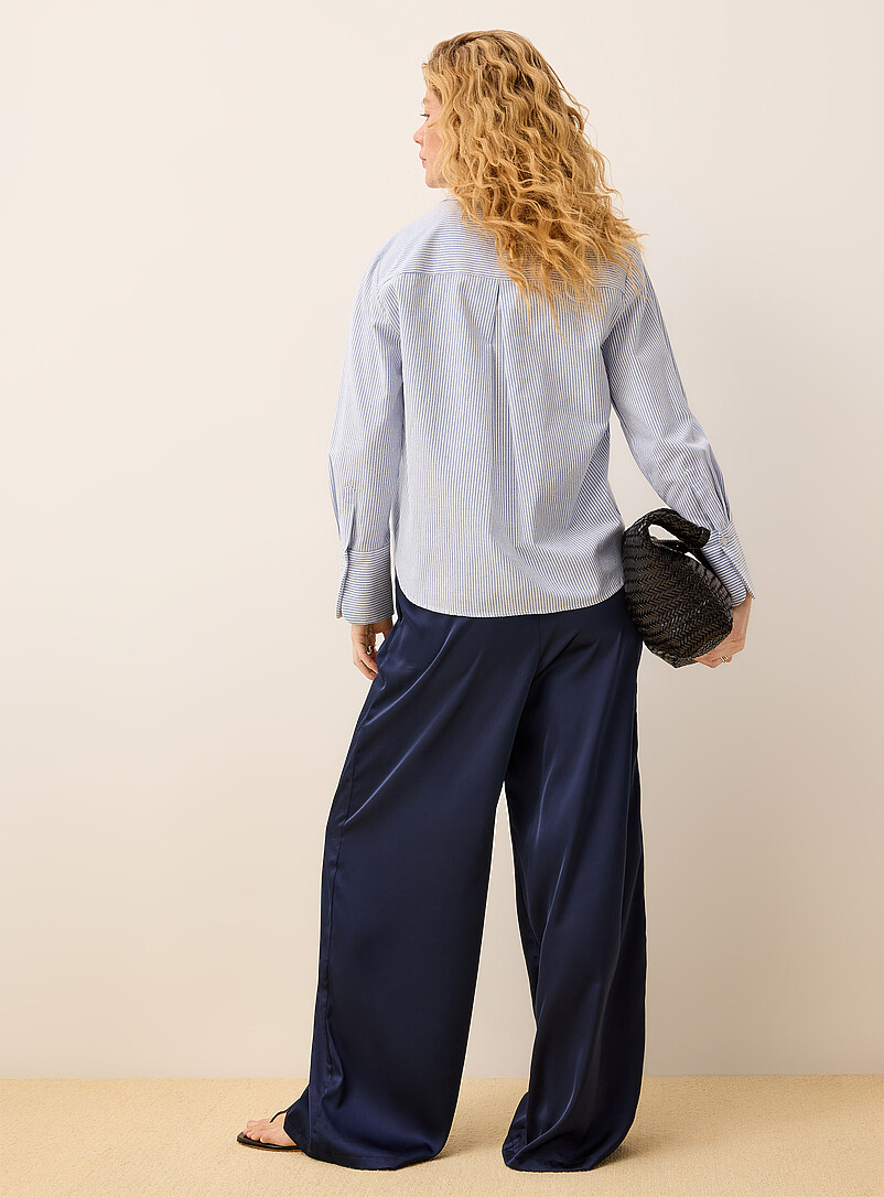 Ic&ocirc;ne Tangerine Lightweight satin wide-leg pant for women