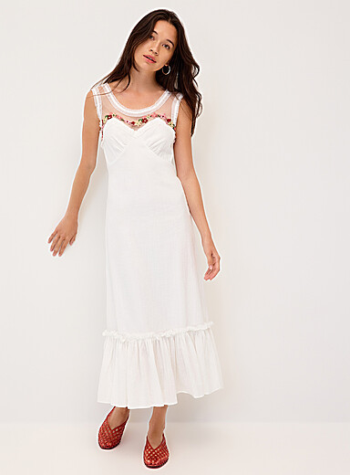 La robe maxi paysanne fleurie