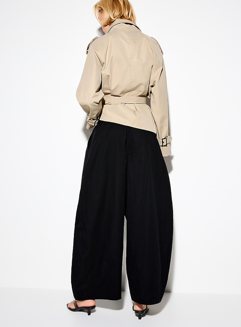 Ic&ocirc;ne Chocolate/Espresso Loose elastic-waist barrel pant for women