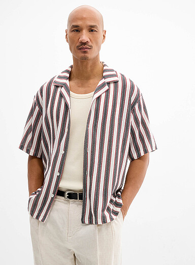 La chemise rayures jacquard verticales