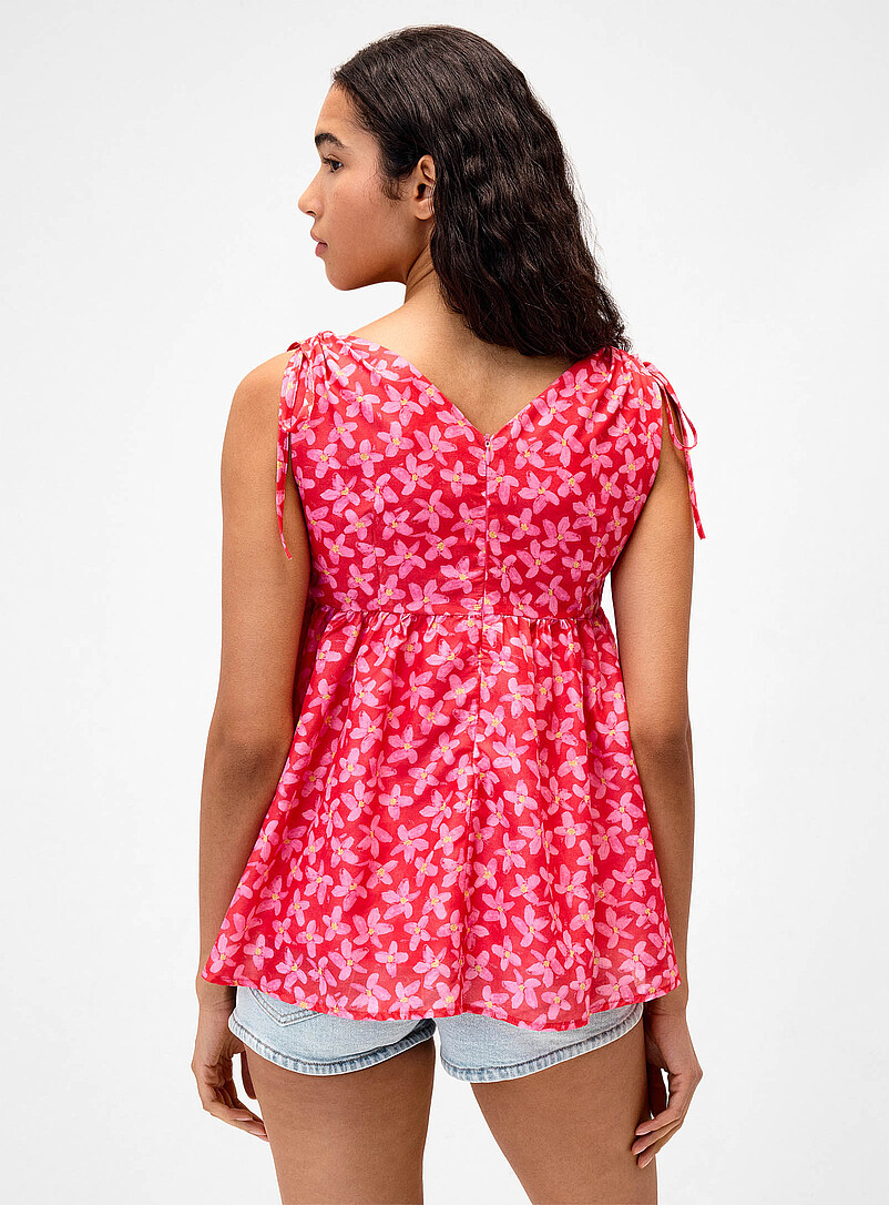 Twik Patterned Brown Floral pattern babydoll tunic for women