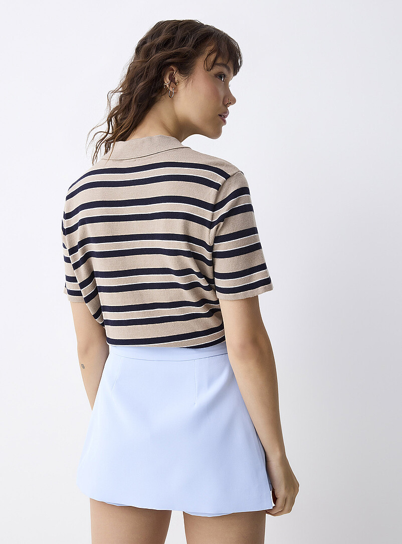 Twik: La jupe-short portefeuille Gris pour femme