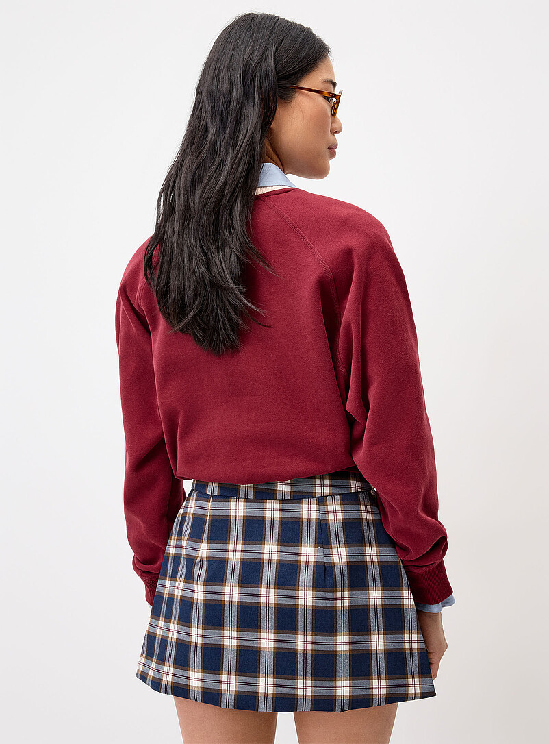 Twik Patterned Red Checkered wraparound skort for women