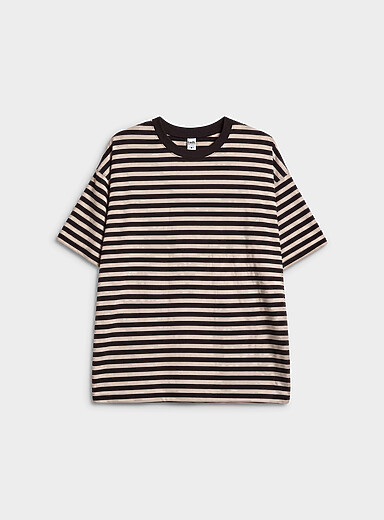 Pop stripe loose T-shirt