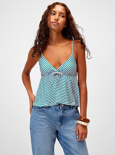 Patterned babydoll cami