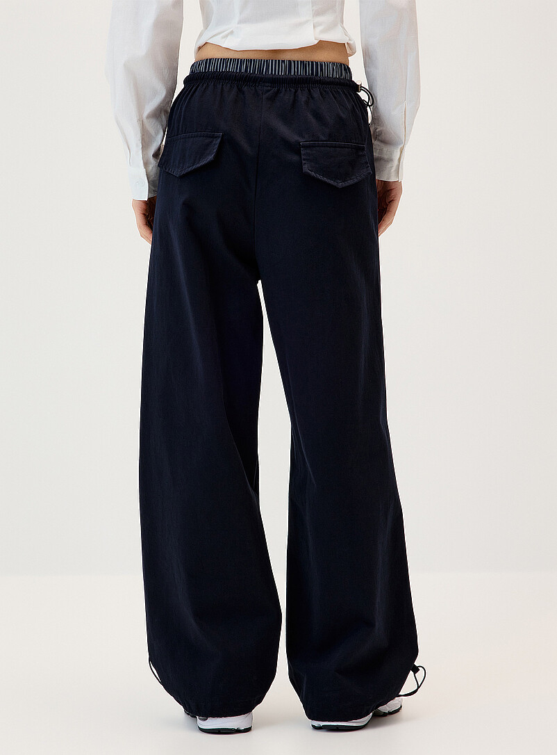 Twik Corn/Vanilla Yellow Overlaid effect parachute pant for women