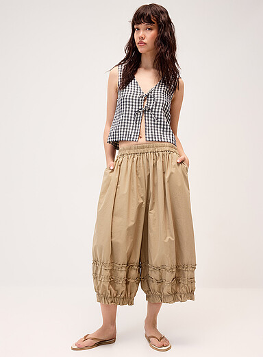 Loose fabric bloomer pant