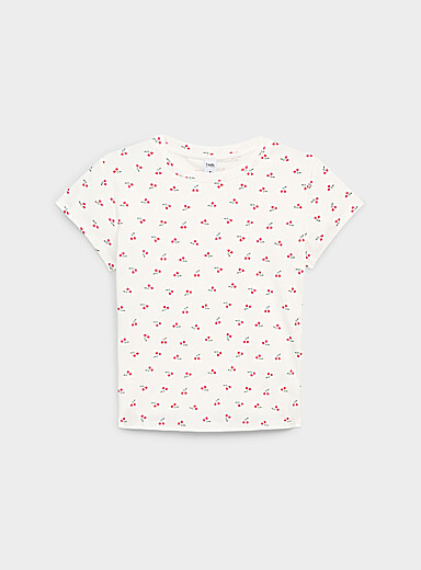 Twik Off White Patterned fitted T-shirt for women