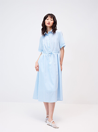 La robe chemise maxi vichy