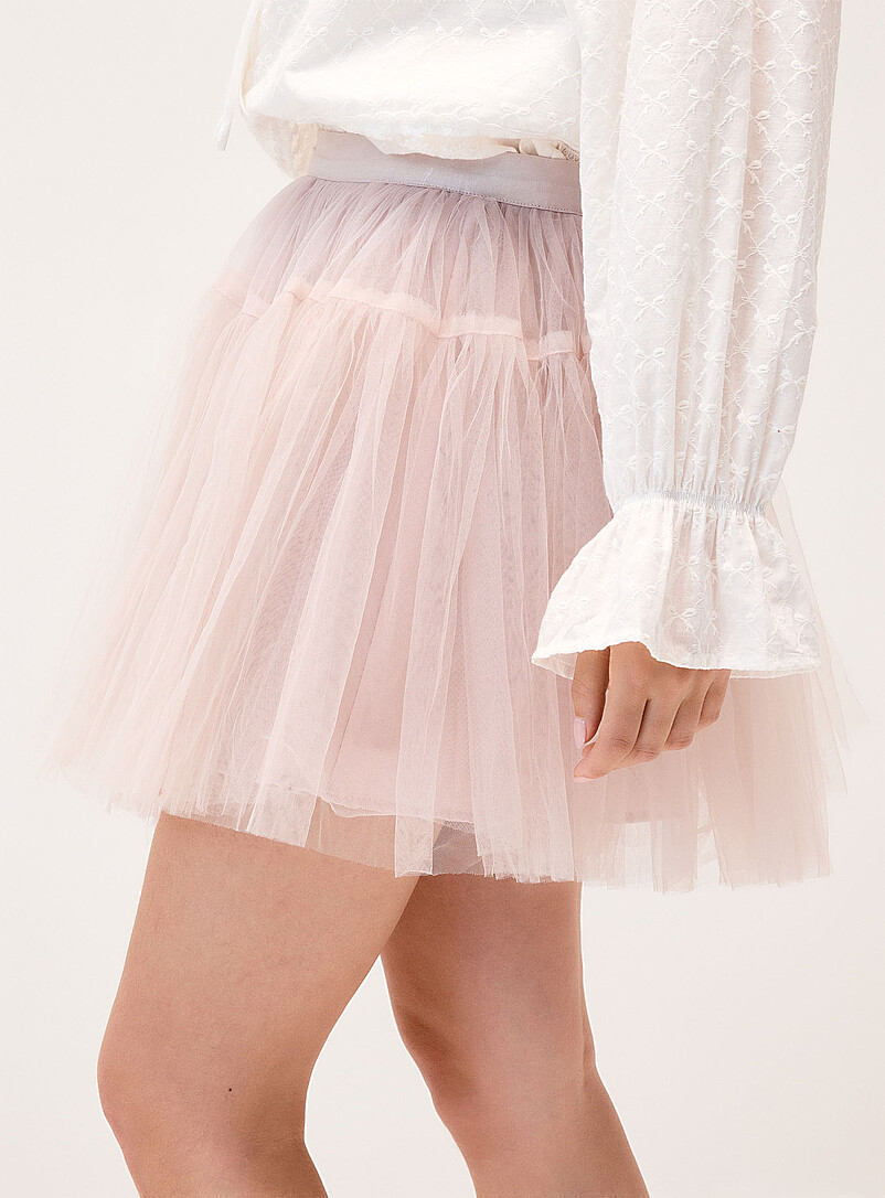 Twik: La minijupe bouffante organza Blanc pour femme