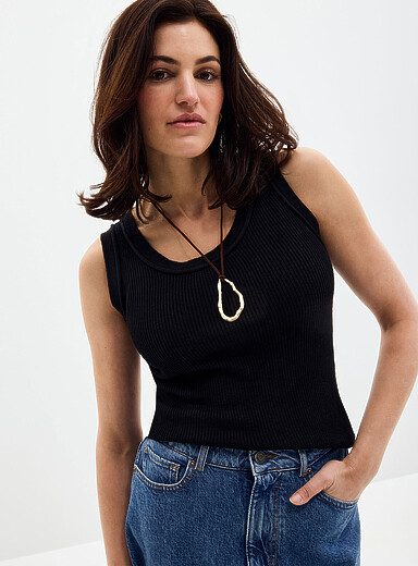 Soft rib-knit cami