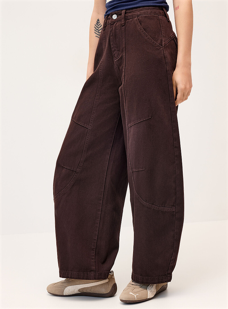 Twik: Le jean ballon Sable pour femme
