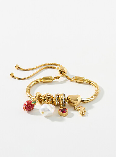 Fun-charm golden bracelet
