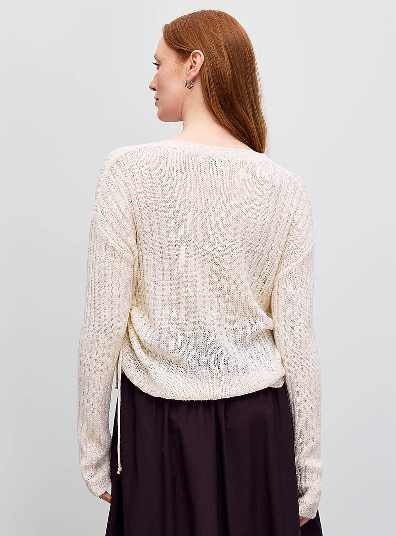 Contemporaine: Le chandail taille fronc&eacute;e ajustable Bourgogne pour femme